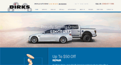 Desktop Screenshot of dirksautoandtrans.com
